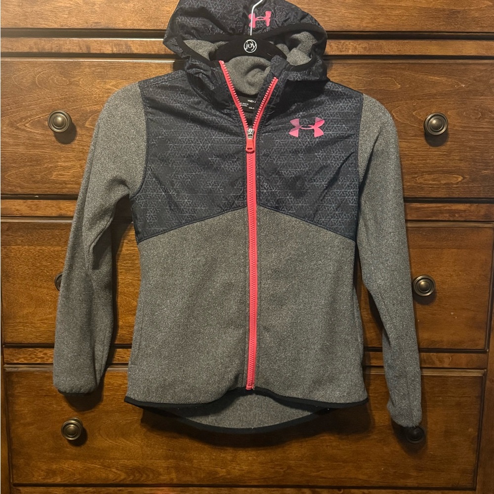 Under Armour Kids' Hoodie in Gray and Pink